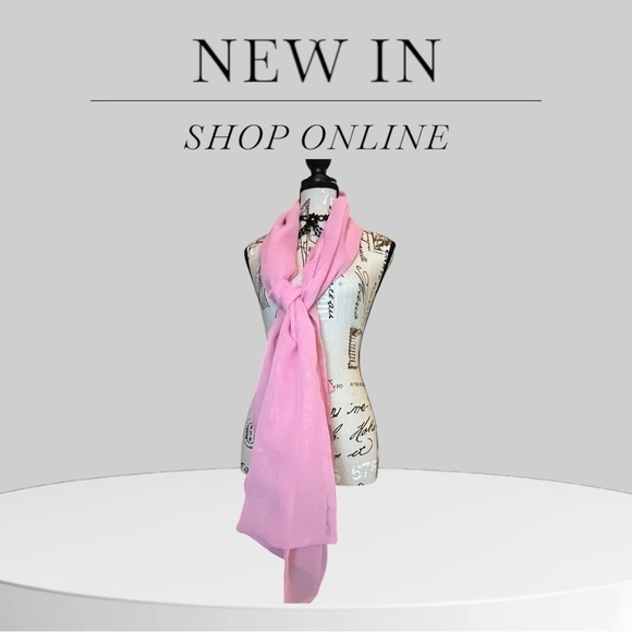 Cejon Pink Silky Scarf Wrap - Picture 4 of 5